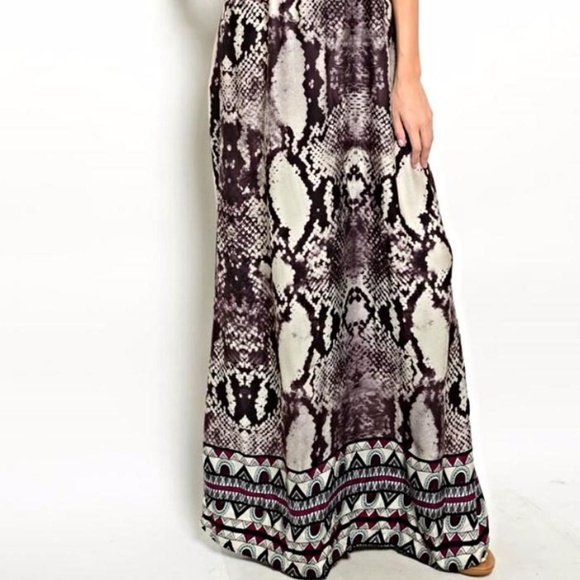 EN CREME XS Strapless Bohemian Maxi Dress - Picture 2 of 8